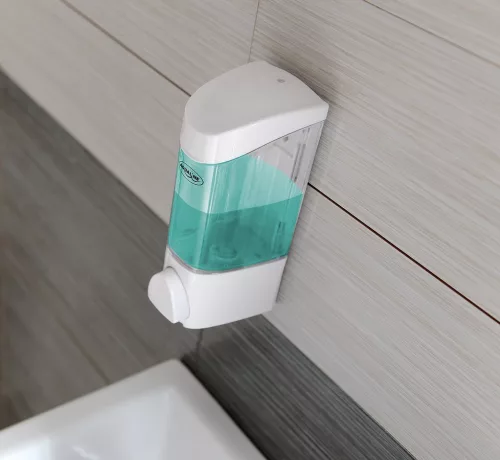 AQUALINE fali szappanadagoló, 66x171x82mm, 300ml, fehér (1319-70)