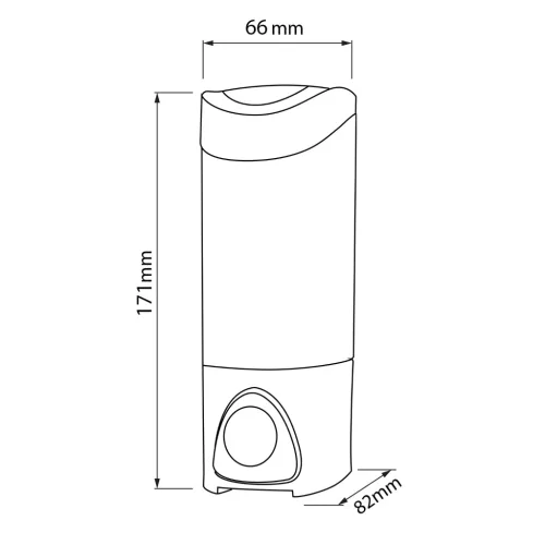 AQUALINE fali szappanadagoló, 66x171x82mm, 200ml, króm (1319-71)