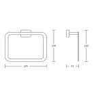 AQUALINE APOLLO törölközőtartó, króm (1416-06)