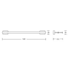 AQUALINE APOLLO dupla törölközőtartó, 550mm, króm (1416-11)