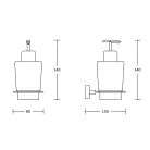 AQUALINE APOLLO szappanadagoló, tejüveg (1416-19)