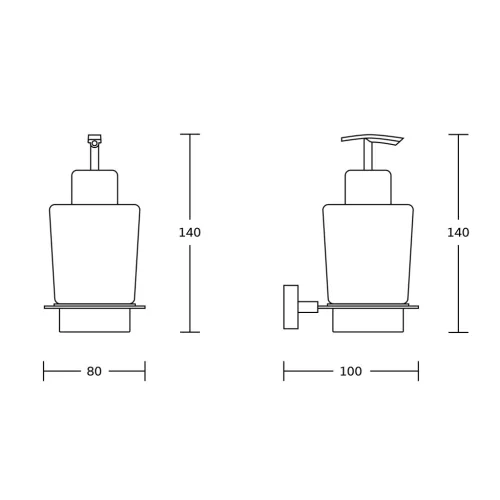 AQUALINE APOLLO szappanadagoló, tejüveg (1416-19)