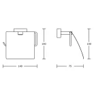AQUALINE APOLLO WC-papírtartó, króm (1416-20)