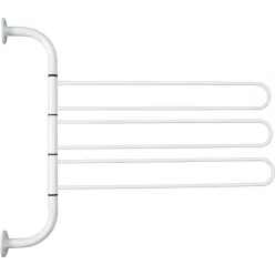   AQUALINE WHITE LINE mozgatható tripla törölközőtartó, fehér (8002)