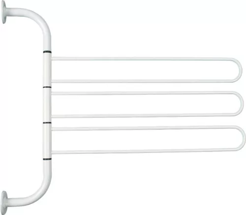 AQUALINE WHITE LINE mozgatható tripla törölközőtartó, fehér (8002)