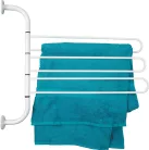 AQUALINE WHITE LINE mozgatható tripla törölközőtartó, fehér (8002)