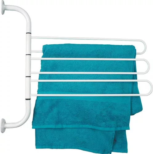 AQUALINE WHITE LINE mozgatható tripla törölközőtartó, fehér (8002)