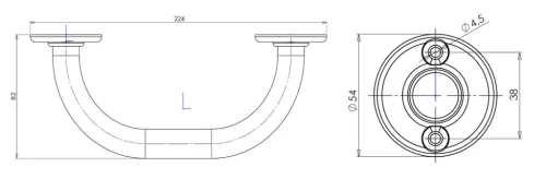 Aqualine WHITE LINE fürdőkád kapaszkodó, 20 cm, fehér (8005)