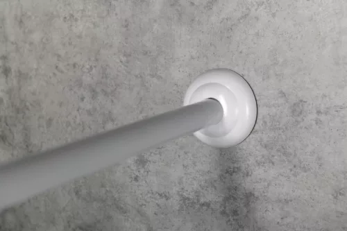 AQUALINE sarok zuhanyfüggönytartó, átm:2,5cmx90x90cm, alumínium/fehér (AC9090)