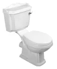 Aqualine ANTIK monoblokkos WC, hátsó kifolyású, WC-ülőkével, öblítőmechanikával, kerámia fogantyúval