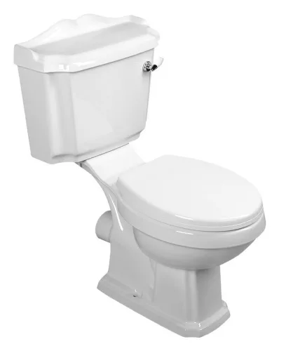 Aqualine ANTIK monoblokkos WC, hátsó kifolyású, WC-ülőkével, öblítőmechanikával, kerámia fogantyúval