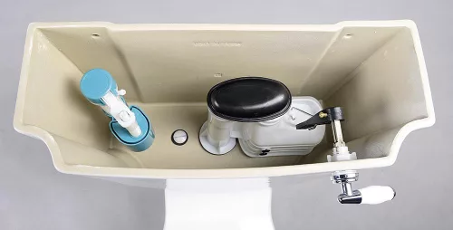Aqualine ANTIK monoblokkos WC, hátsó kifolyású, WC-ülőkével, öblítőmechanikával, kerámia fogantyúval