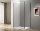 Aqualine UGGA tolóajtó oldalfallal, 1100x900mm, transzparent üveg