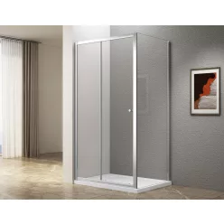 Aqualine UGGA tolóajtó oldalfallal, 1100x900mm, transzparent üveg