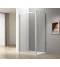 Aqualine UGGA tolóajtó oldalfallal, 1100x900mm, transzparent üveg