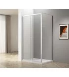 Aqualine UGGA tolóajtó oldalfallal, 1100x900mm, transzparent üveg