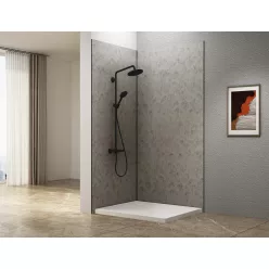 Aqualine DENIPAN zuhanyzó hátfal, 1200x2100mm, szürke beton