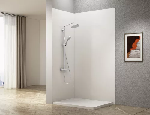 Aqualine DENIPAN zuhanyzó hátfal, 800x2100mm, matt fehér