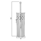AQUALINE SIMPLE LINE fali WC-kefe, átm:100x380mm, fényes inox (GA1223)