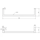 HANG törölközőtartó mosdó alá, 665x98mm, matt fekete (HG665)