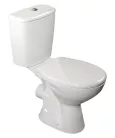 Aqualine JUAN monoblokkos WC, hátsó kifolyású, króm duál gombos öblítőmechanika 35x63cm