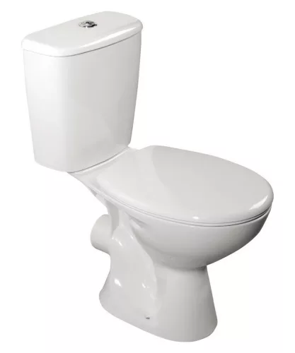 Aqualine JUAN monoblokkos WC, hátsó kifolyású, króm duál gombos öblítőmechanika 35x63cm