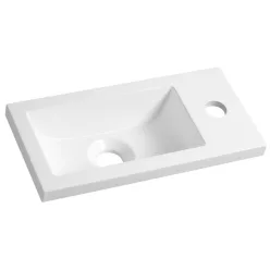 Aqualine öntöttmárvány mosdó, 37x18cm, fehér