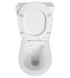 Aqualine JALTA RIMLESS monoblokkos WC, alsó/hátsó kifolyású, ülőke nélkül, duál gombos, 37x63cm