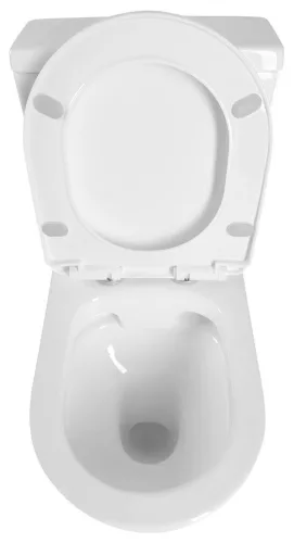 Aqualine JALTA RIMLESS monoblokkos WC, alsó/hátsó kifolyású, ülőke nélkül, duál gombos, 37x63cm