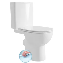 Aqualine TAVON RIMLESS monoblokkos WC, hátsó kifolyású, ülőke nélkül