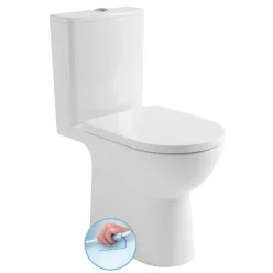 Aqualine IMALA RIMLESS Vortex monoblokkos WC, alsó/hátsó kifolyású