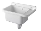Aqualine Fali kiöntő rakodó felülettel, szifonnal, 50x34cm, PVC, fehér