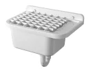 Aqualine Fali kiöntő rakodó felülettel, szifonnal, 50x34cm, PVC, fehér
