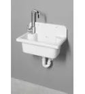 Aqualine Fali kiöntő, szifonnal, 55x37cm, PVC, fehér