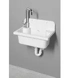 Aqualine Fali kiöntő, szifonnal, 55x37cm, PVC, fehér