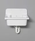 Aqualine Fali kiöntő, szifonnal, 55x37cm, PVC, fehér