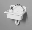 Aqualine Fali kiöntő, szifonnal, 55x37cm, PVC, fehér
