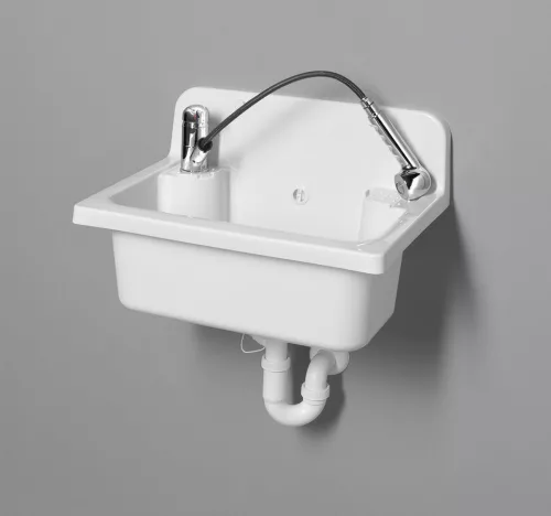 Aqualine Fali kiöntő, szifonnal, 55x37cm, PVC, fehér
