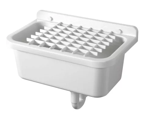 Aqualine Fali kiöntő, szifonnal, 55x34cm, PVC, fehér