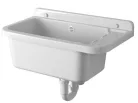 Aqualine Fali kiöntő rakodó felülettel, szifonnal, 60x34cm, PVC, fehér
