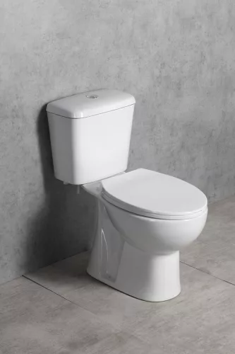 Aqualine MANUEL monoblokkos WC, alsó kifolyású, duálgombos öblítőmechanikával, 38x66cm