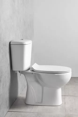 Aqualine MANUEL monoblokkos WC, alsó kifolyású, duálgombos öblítőmechanikával, 38x66cm