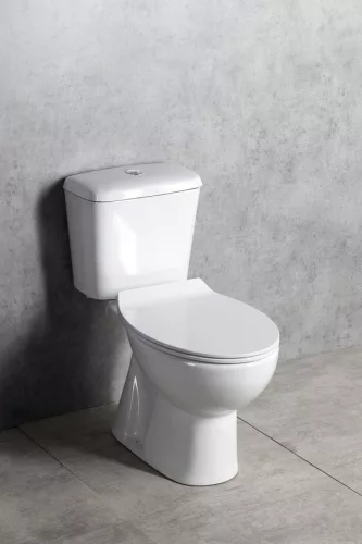 Aqualine MANUEL monoblokkos WC, alsó kifolyású, duálgombos öblítőmechanikával, 38x66cm