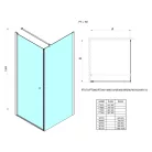 Aqualine PILOT zuhanykabin, 900x900mm, brick üveg