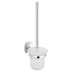 AQUALINE RUMBA fali WC-kefetartó, tejüveg/króm (RB108)