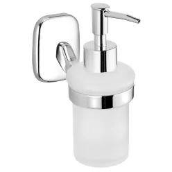 AQUALINE RUMBA fali szappanadagoló, tejüveg/króm (RB119)