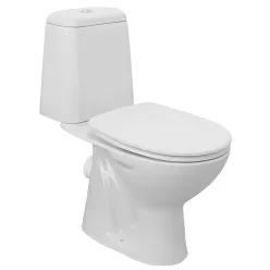 Aqualine RIGA monoblokkos WC, hátsó kifolyású, duálgombos öblítőmechanika 34,5x61cm