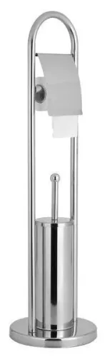 AQUALINE SAMBA álló WC-kefe és papírtartó, króm (SB131)