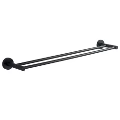   AQUALINE SAMBA dupla törölközőtartó, 60cm, fekete (SB211)