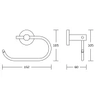 AQUALINE SAMBA WC-papírtartó, fedél nélkül, fekete (SB217)